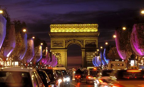 Paris, Arc de Triomphe on Champs-Elysees