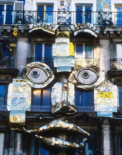Paris, Interesting facade in Rue de Rivoli